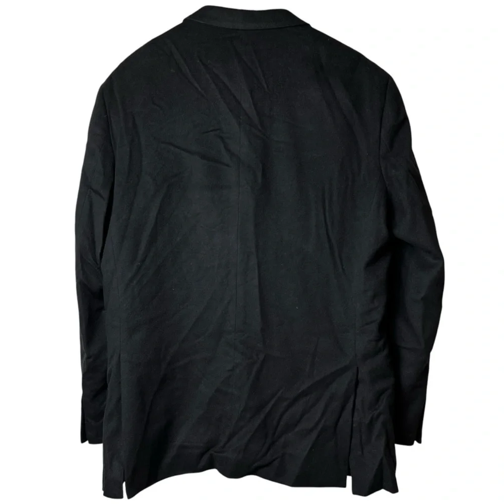 Italy 100% Cashmere 2 Button Black Blazer Sports Jacket SZ XL 48 Bloke Giorgio V